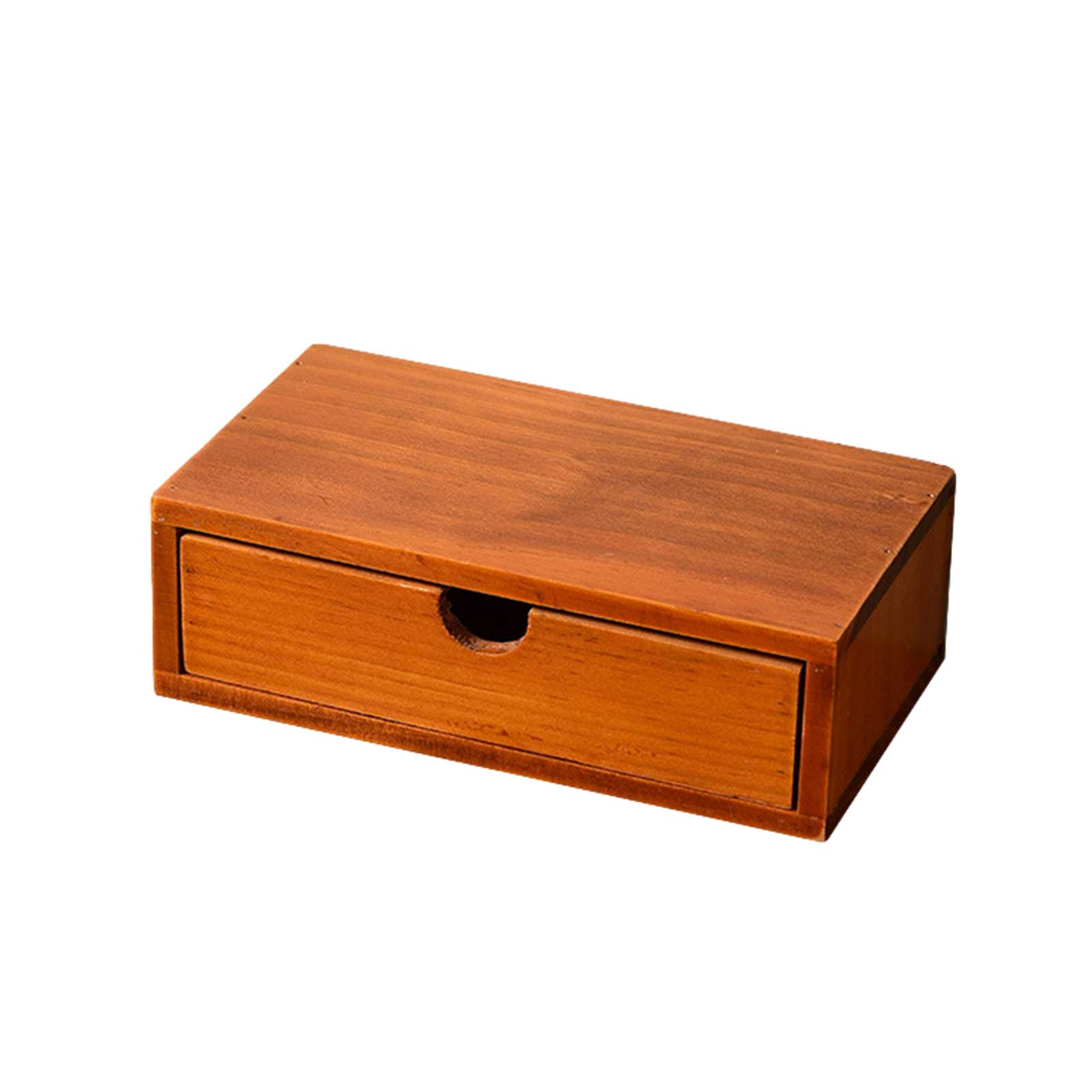 Retro Desktop Wall Storage Office Debris Multi-layer Finishing Wooden Jewelry Storage Cabinet Storage Boxes: A