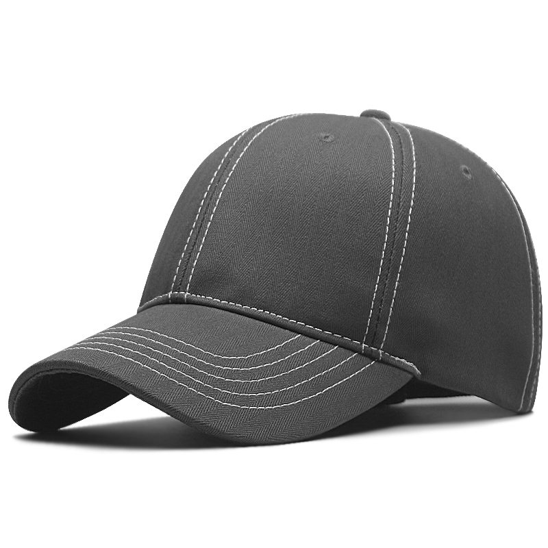 Casquette de Baseball pour homme, chapeau de soleil en coton doux de supérieure, casquette à visière décontractée, grande taille 56-61cm 62-68cm: Gray / 62-68cm