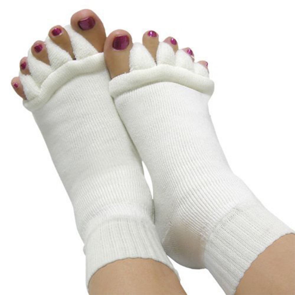 Brand 1 Paar 5 Kleuren Yoga Gym Sokken Acryl Katoen Vijf Teen Separator Massage Sokken Foot Alignment Pijnbestrijding foot Care Tool