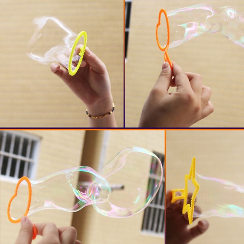 12Pcs/Set Plastic Bubble Hoop Water Blowing Bubble Soap Tools Kids Outdoor Toys 63HE