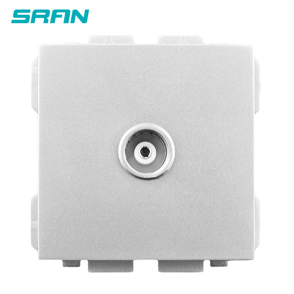 SRAN 52*52 wall TV socket television module accessories suitable for 86*86 panels function interface: TV Silver