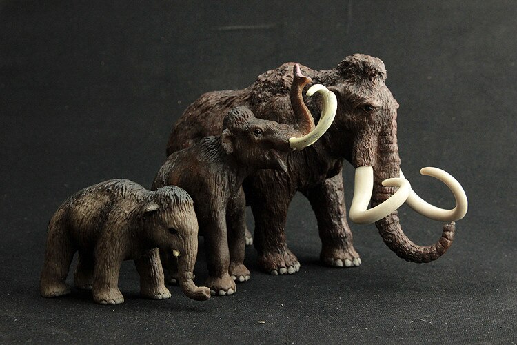 Modelo de juguete Animal de simulación, criatura prehistoria, elefante peludo de la Edad del Hielo
