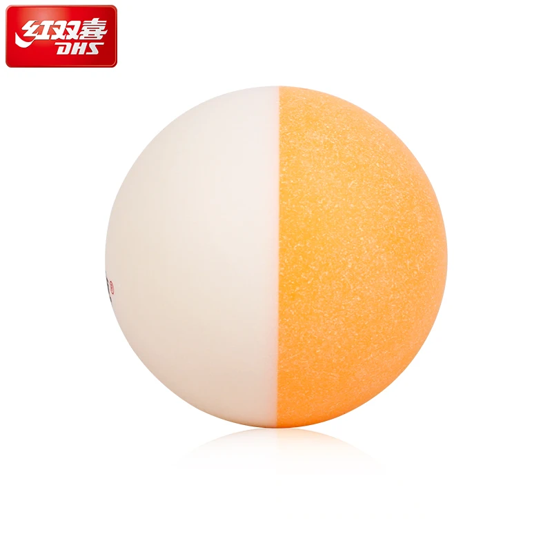 Dhs 20 bollar tvåfärgade bordtennisbollar dubbelfärgade sömmade  d40+  bollar plast poly pingisbollar