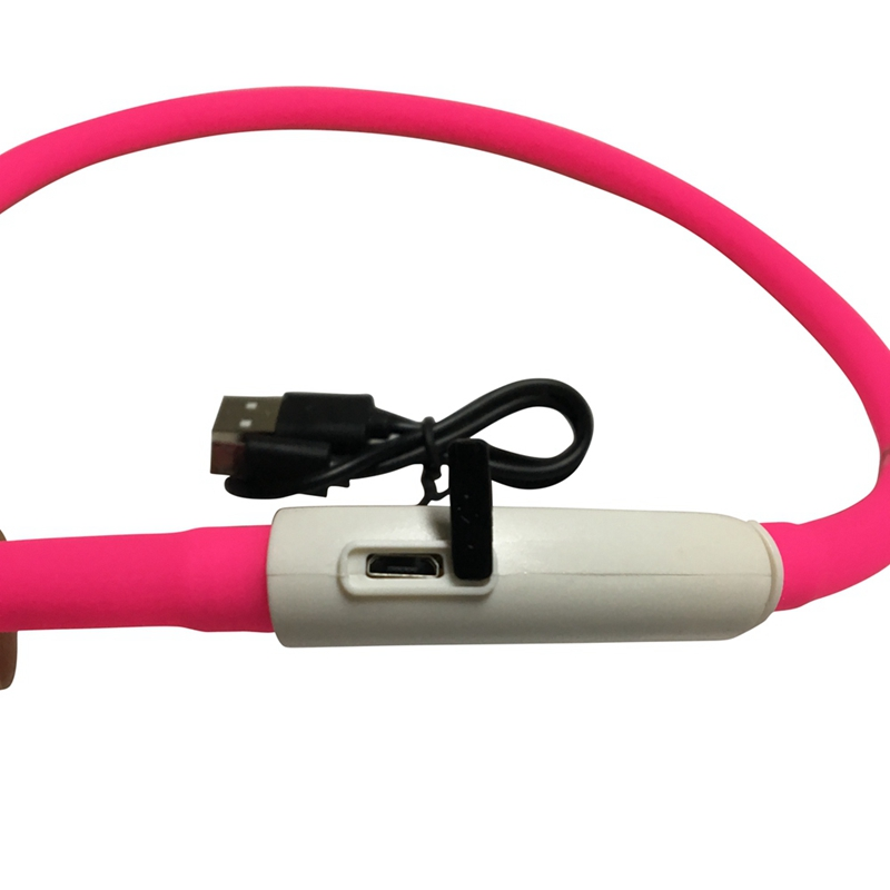 USB Charging Night Glowing Luminous Dog Collars LED Dog Collar Pet Dog Collar Rechargeable Night Safety Flashing Necklace