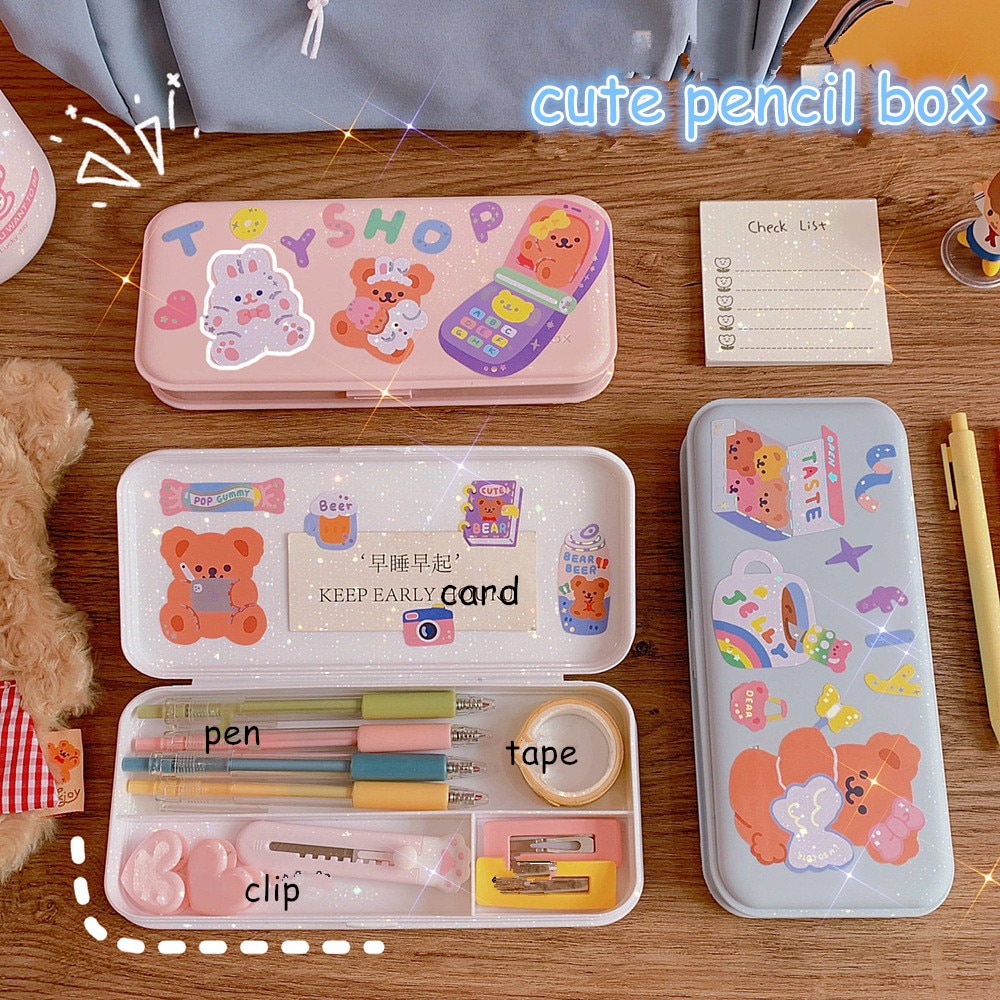 Minkys Kawaii Diy Gratis Stickers Pennenbakje Penhouder Pencilcase Organizer School Briefpapier