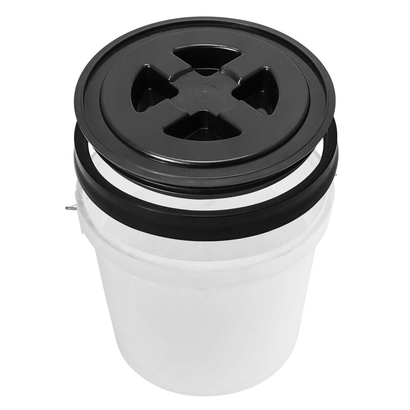 5 Gallon Screw Seal Lids for Plastic Bucket (Two Lids)