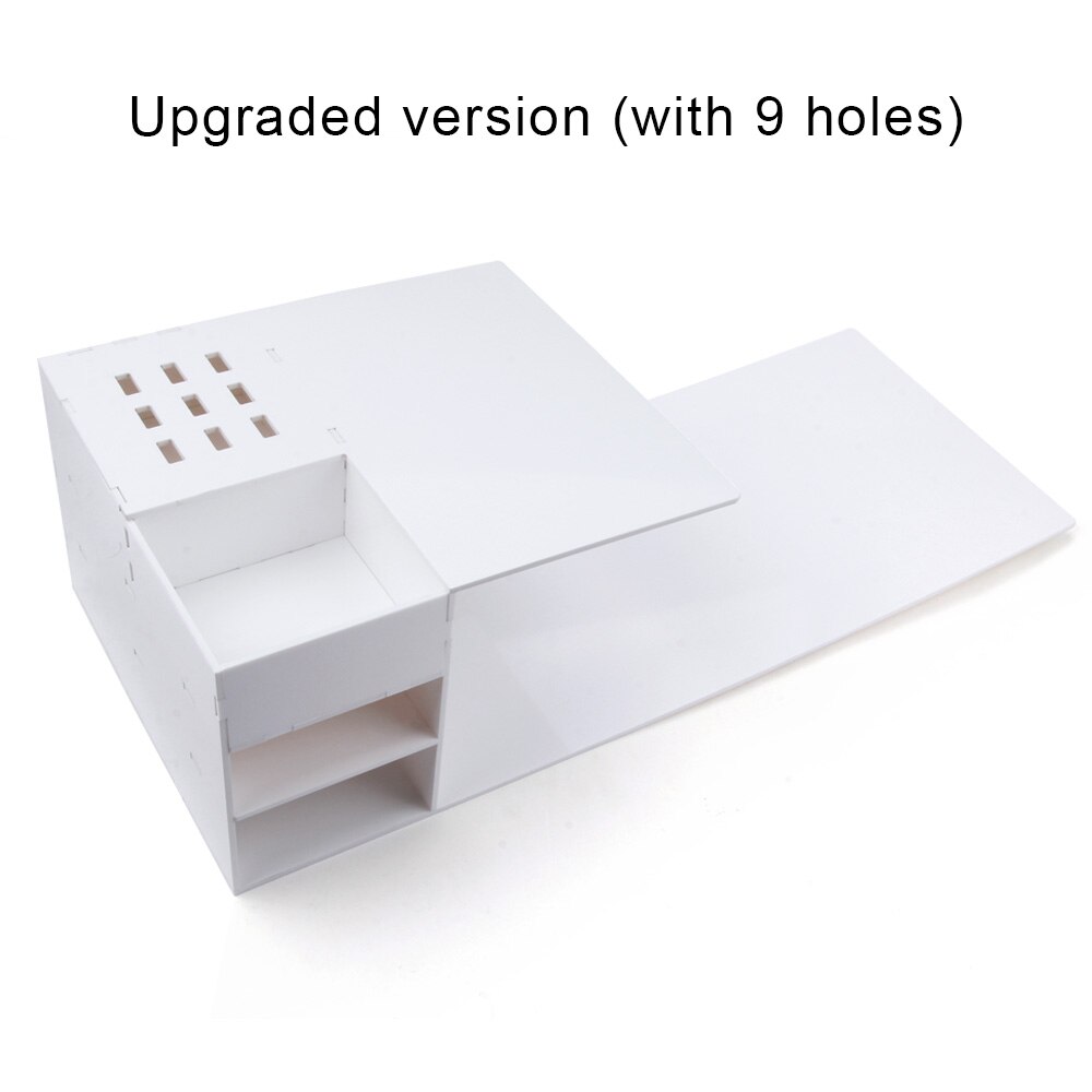 Memory Foam Lash Pillow Shelf Set Soft Grafting For Eyelash Extension Pillow Ergonomic Acrylic Neck Support Makeup: 9 holes White Shelf