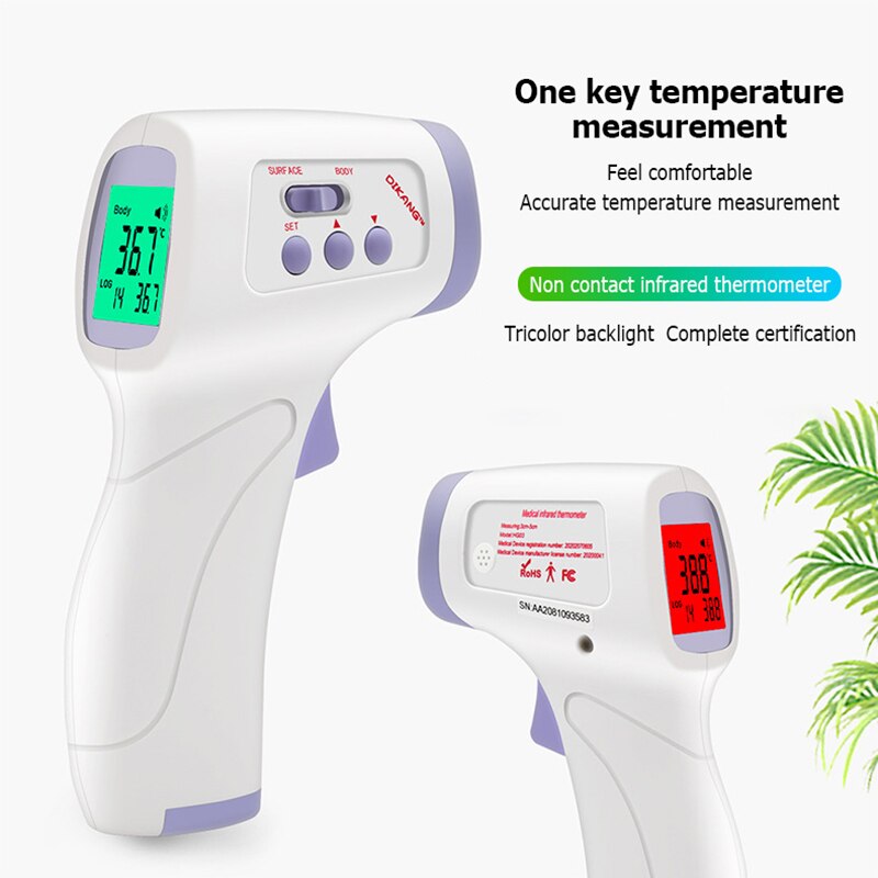 Forehead Digital Digital Infrared Thermometer Non Contact Digital LCD Temperature Fever Measure Tool For Baby Adults Thermometer