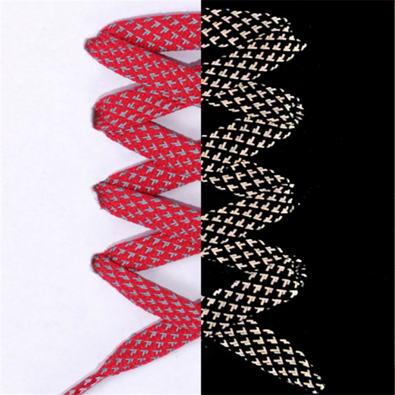 1 Paar 100Cm Reflecterende Schoenveters Lichtgevende Platte Schoenveters Schoenen Vrouw Man Casual Sport Veters Ronde Veters Accessoires