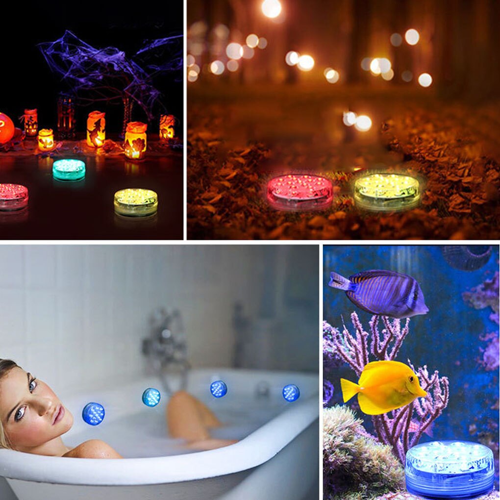 16 Kleuren 13 Led Licht Rgb Led Aquarium Licht Fishtank Onderwater Decoreren Lamp Submersible Zwembad Afstandsbediening Licht