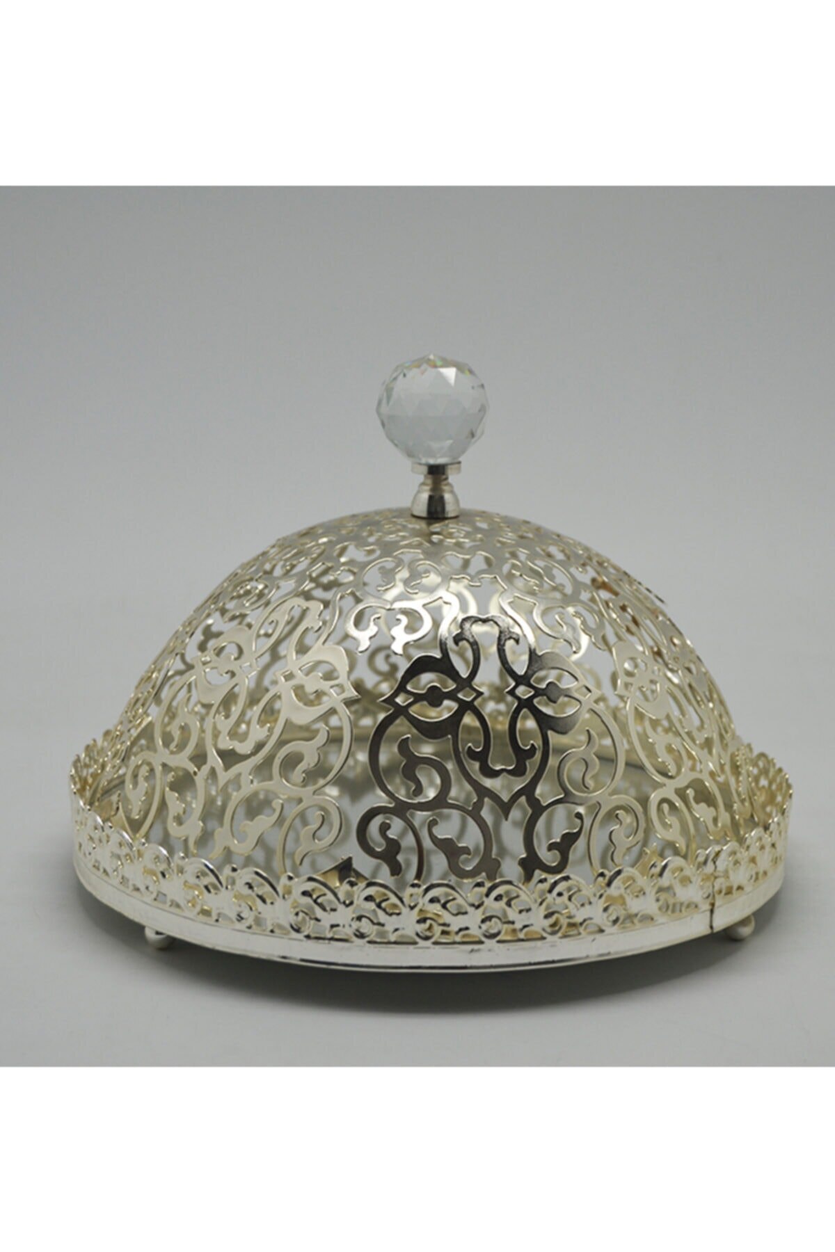 Large Stone Silver Turkish Delight Sugar Bowl 20 cm