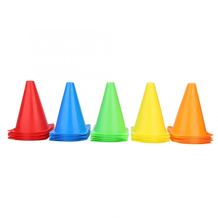 6pcs/pack Football Training Cone 18cm Soccer Training Cone Football Barriers Plastic Marker Holder Accessory Tranning Equipment