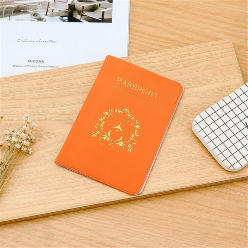 Décontracté en cuir PU passeport couvre voyage accessoires ID carte de crédit bancaire sac hommes femmes passeport porte-monnaie étui portefeuille