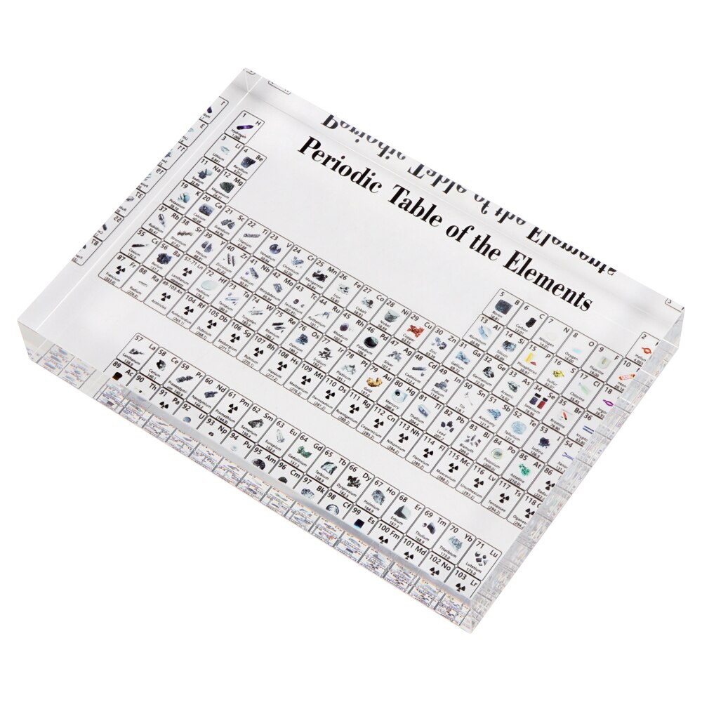 Acrylic Elements Periodic Table Display Kids Teaching School Day Birthday Chemical Element Display Home Decor