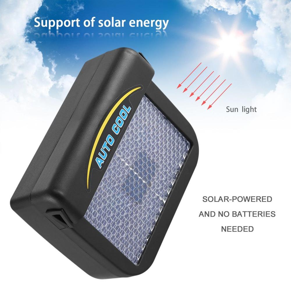 Solar Power Car Auto Air Vent Cool Fan Cooler Ventilation System Radiator Fan Exhaust Heat Fan Automobile Fan with Rubber