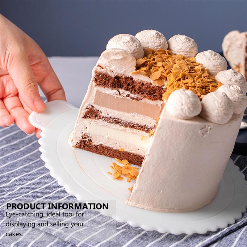 5Pcs Cake Serving Tray Cake Board Cake Mat Cake Display Base Reusable Round Plate Non-Stick Cake Tray