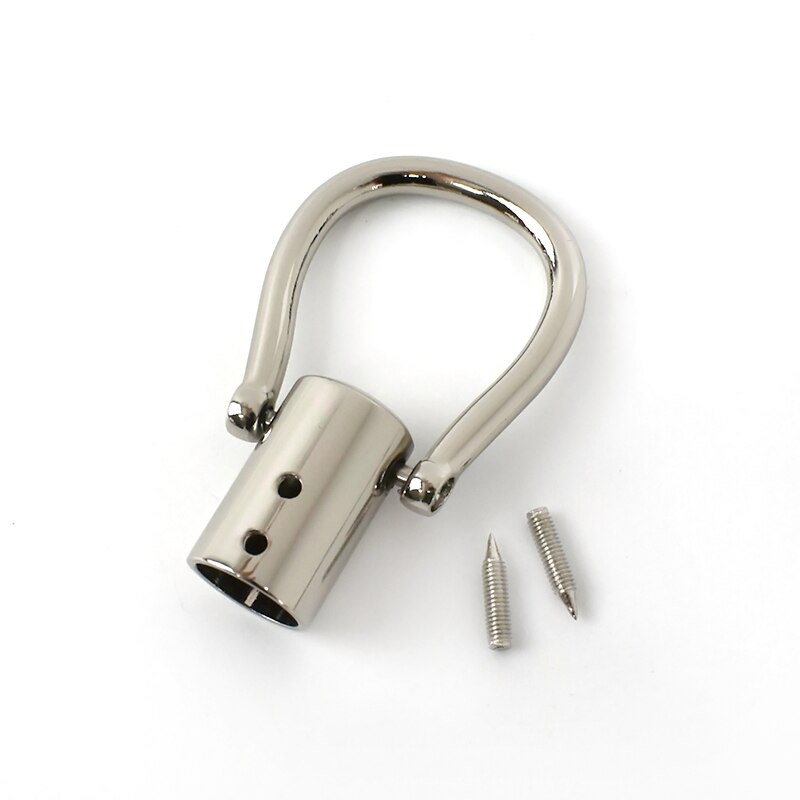 4Pcs Meetee Metalen Kwastje Cap Clip Sluiting Zak Gespen Bag Strap Cord Stopper Riem Haak Handtas Hanger Diy Hardware accessoires: KY2053-Silver