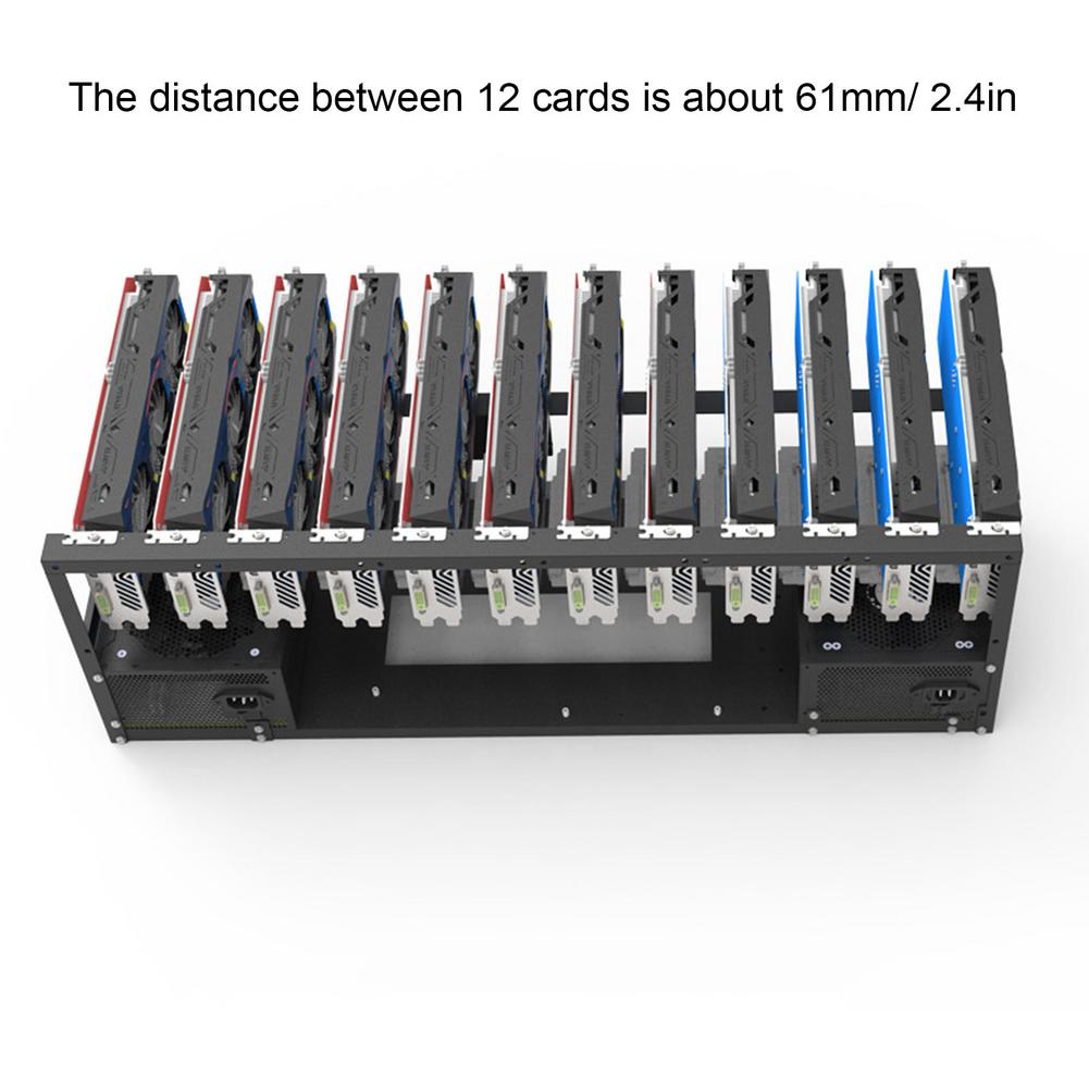 6 8 12 GPU Steel Opening Air Mining Frame Rig Case Durable Open Mining Rig Frame Case Stackable Miner Computer Rack