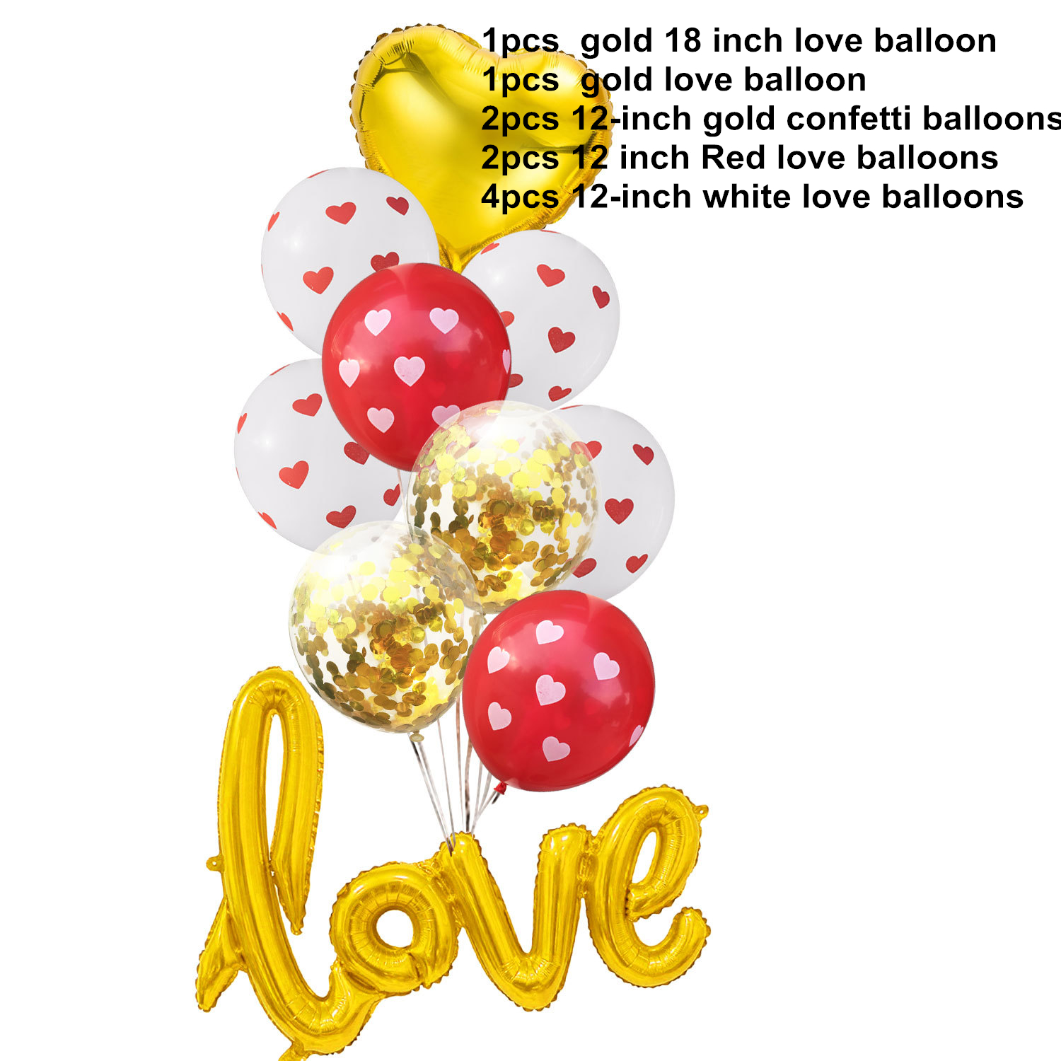 12Inch Latex Helium Ballonnen Baby Douche Bruiloft Decoratie Globos Valentijnsdag Gelukkige Verjaardag Partij Decoratie Ballon 10 stuks, Q: Gold 10pcs