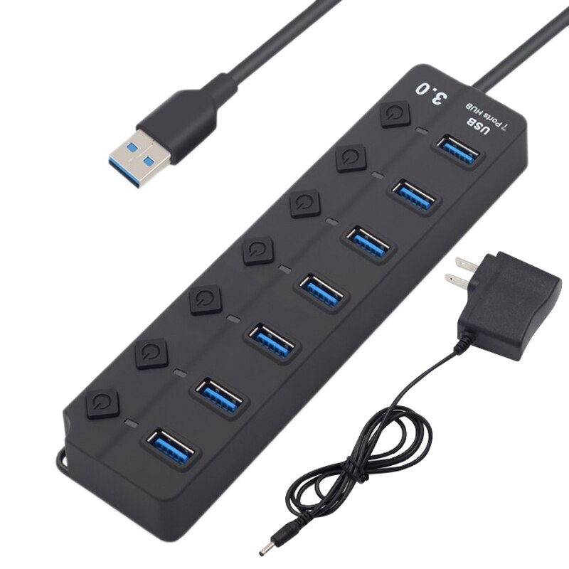 Usb Spli 7 Port USB Hub 3.0 High Speed 5GBPS Multi USB Spli... – Grandado