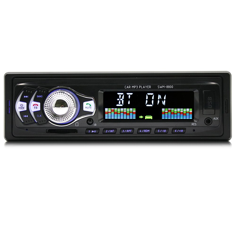HEVXM 12V Bluetooth Car Radio 1DIN Stereo Audio MP3 Player FM Radio Bluetooth hands-free Receiver Support Aux-input SD USB: Default Title