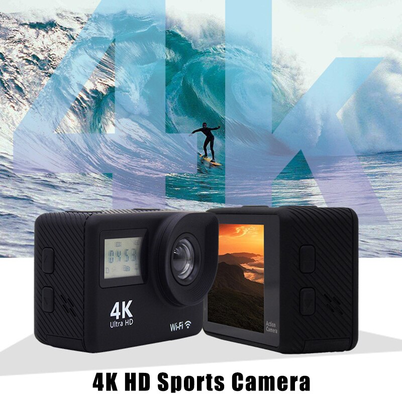 Action Camera 4K WiFi Ultra HD Sports Cam Waterproof Diving Camcorder with Remote Control JHP-Best