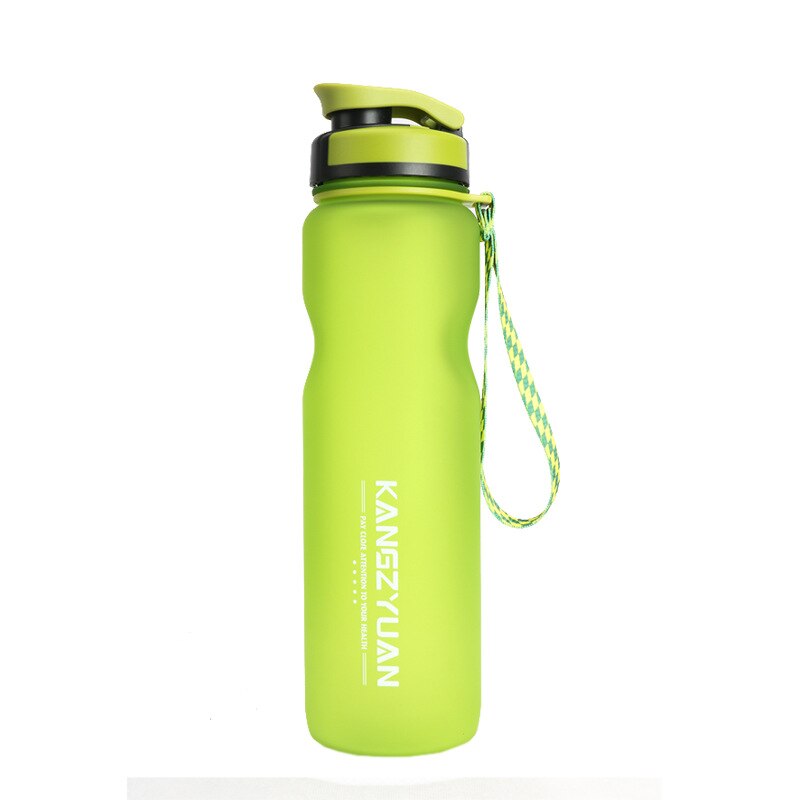1000ml utomhusresor hydroflaska bärbara hydroflaskor läckagesäkra dryckesartiklar sportvattenflaska gratis bpa matsal sportflaskor: Grön