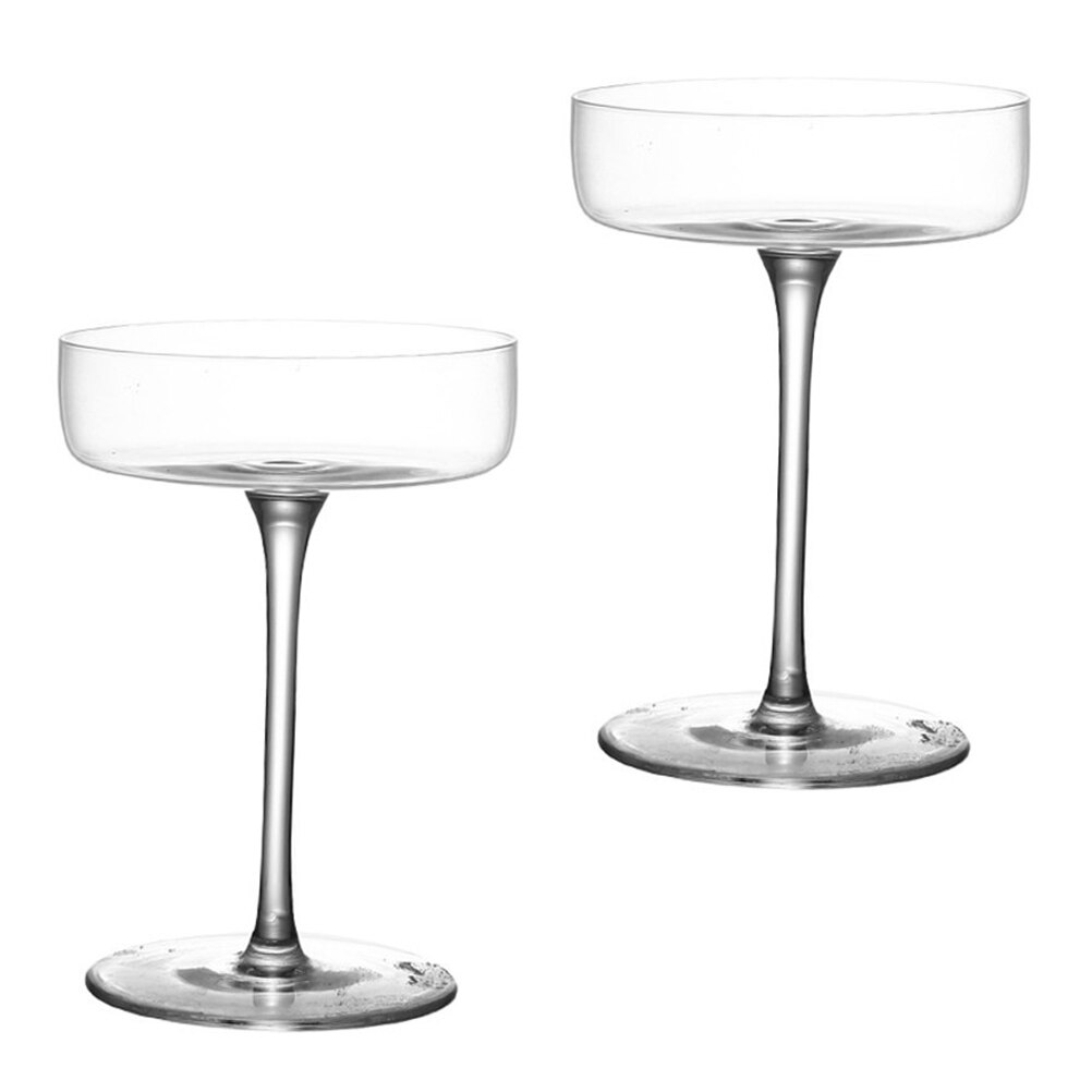 2 Stuks Delicate Glazen Bekers Champagne Sparkling Cocktail Bril Voor Thuis