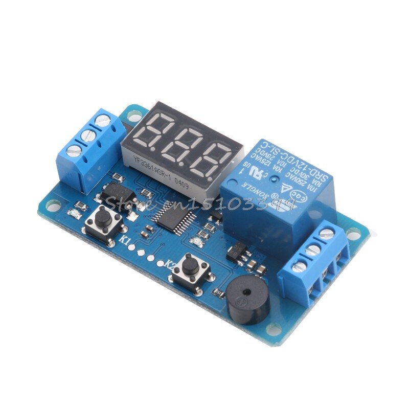 DC 12V LED Display Digital Delay Timer Control Switch Module PLC Automation Neue Schiff