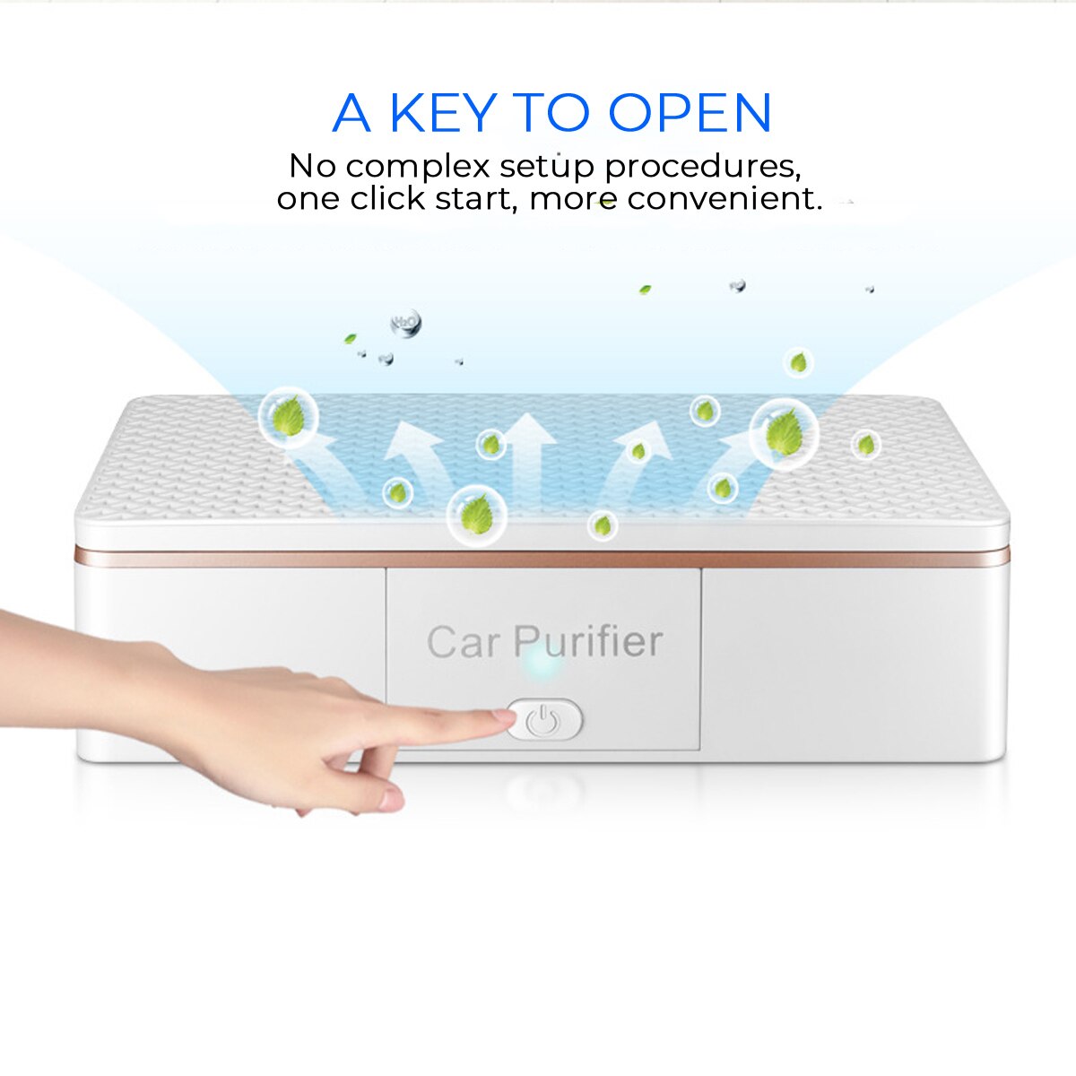 Purificateur d'air Portable | Pour voiture, élimine le formaldéhyde, générateur d'anions, désodorisant de véhicule, ioniseur Anion, purificateur d'air Rectangle