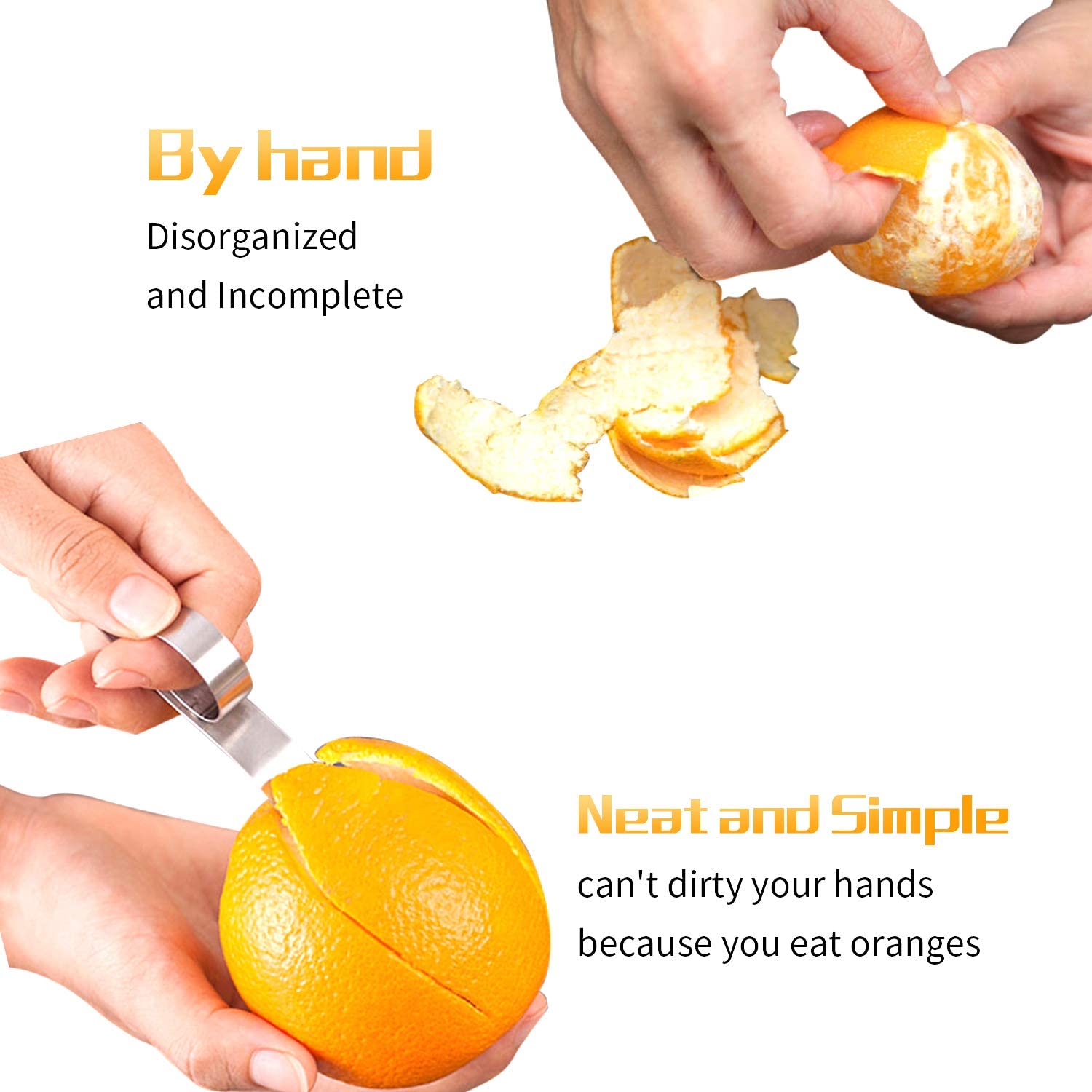 Herramienta peladora de naranja asequible de acero inoxidable, Cosmer pelador de cítricos, cortador de fruta, removedor, accesorios de cocina, cuchillo
