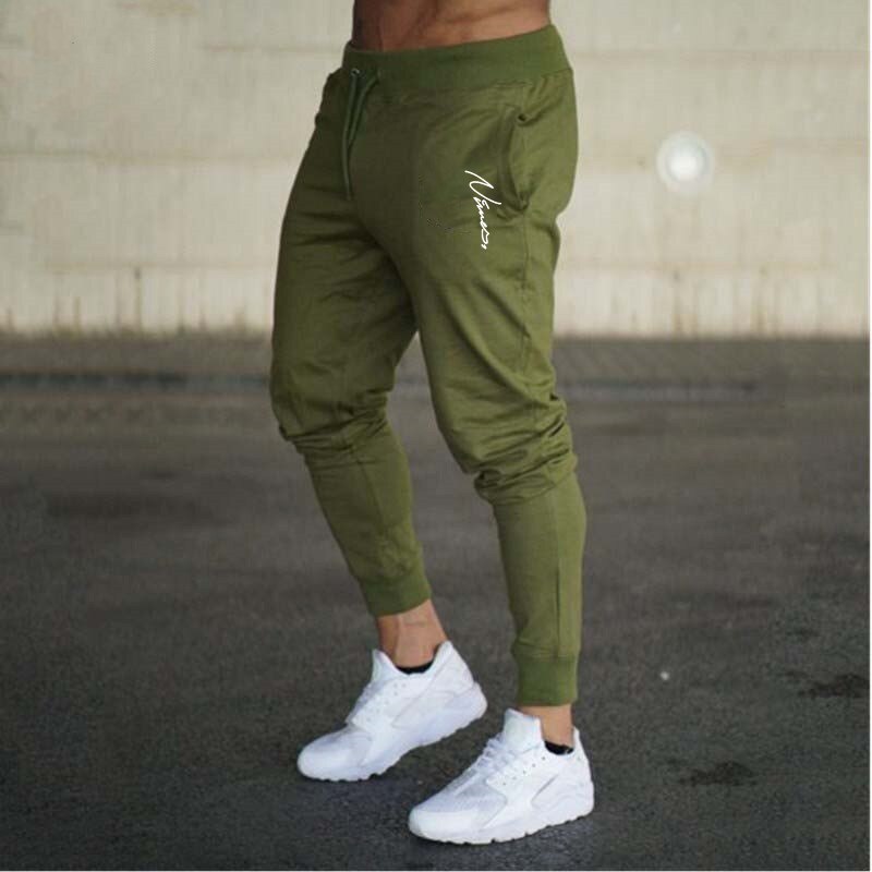 Pantalons de jogging d'été pour hommes, pantalons décontractés, pantalons de survêtement pour hommes, pantalons de sport, de fitness, de hip-hop, élastiques: Xl / Vert armée