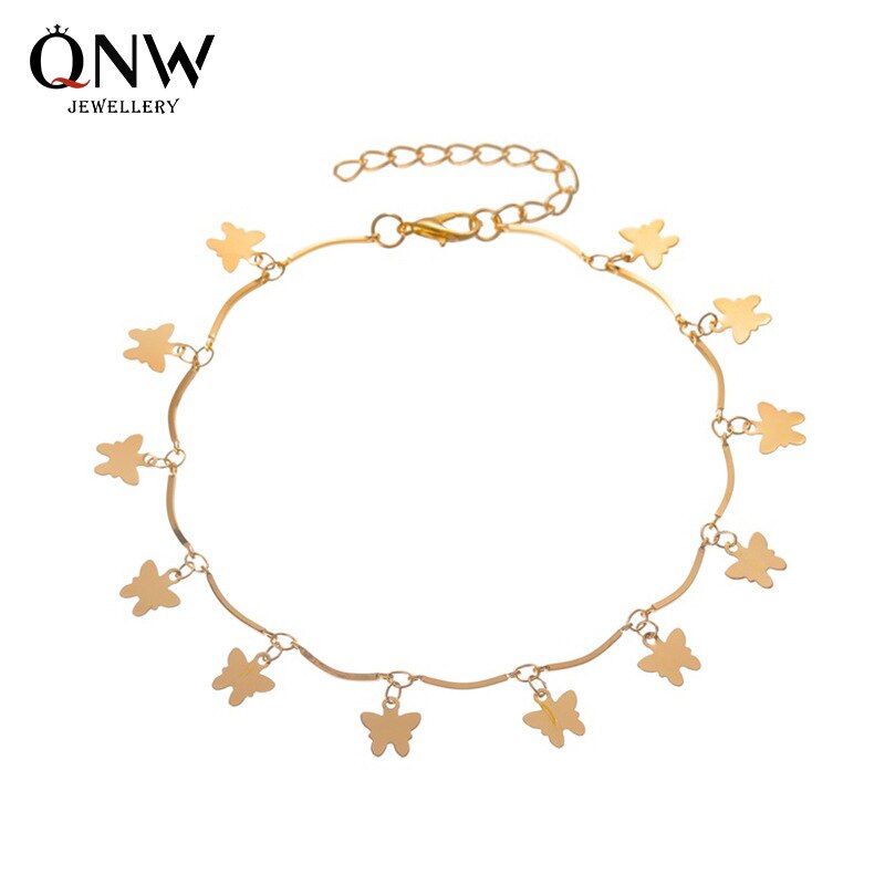 Women's Korean-Style Multi-Layer Tassel Pendant Butterfly Anklet Women's National Style Simple Beach Anklet