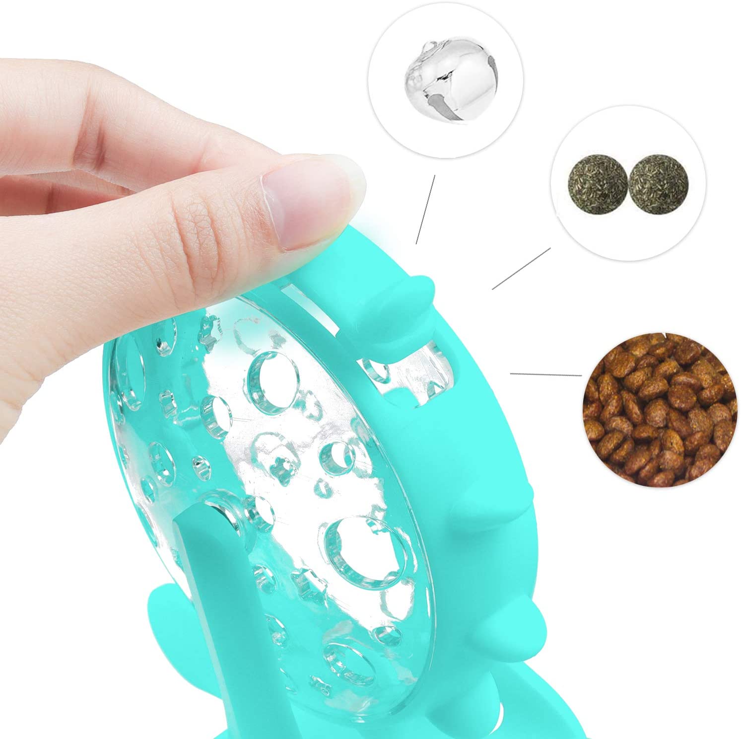 Cat Food Dispenser Toy Pet Slower Interactive Food Puzzle Feeder Puppy Suction Cup Exercise Wheel Treadmill Cat Toys