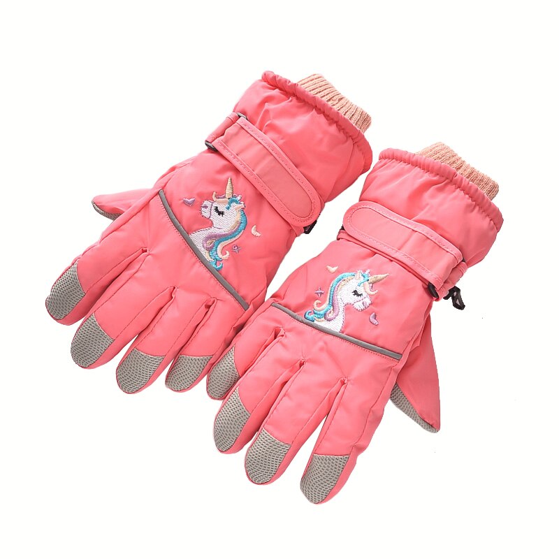 Vliegtuig Print Winter Jongens Meisjes Handschoenen Waterdicht Antislip Dikke Warme Kids Wanten Skiën Sneeuw Sport Kinderen Handschoenen