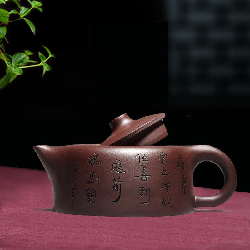 Lila lera yixing tekanna berömda handgjorda kung fu vattenkokare te skickar låda