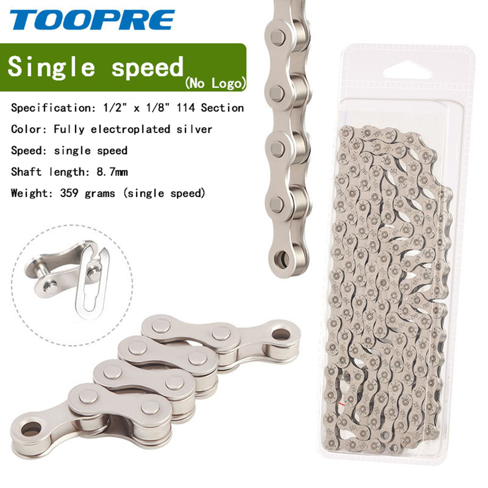 TOOPRE Catena per bicicletta 6 7 8 9 10 11 12 velocità MTB Bici da strada in acciaio al carbonio a velocità variabile catena dorata placcatura completa antiruggine 116L