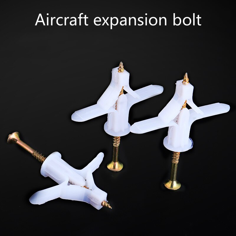 10PCS Aircraft expansion bolt Plastic expansion sleeve Aircraft anchor Gypsum board hollow brick hollow wall Expansion screw