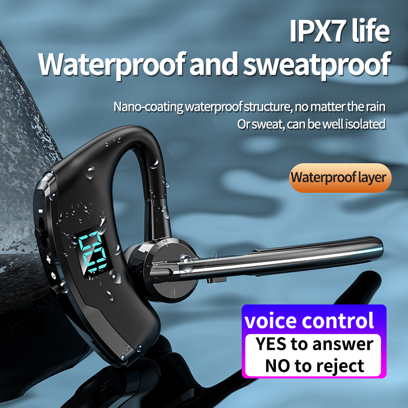 V8S/V9S auricular Bluetooth 5,0 auriculares inalámbricos manos libres de negocios auriculares deportivos estéreo impermeables Haedset con micrófono