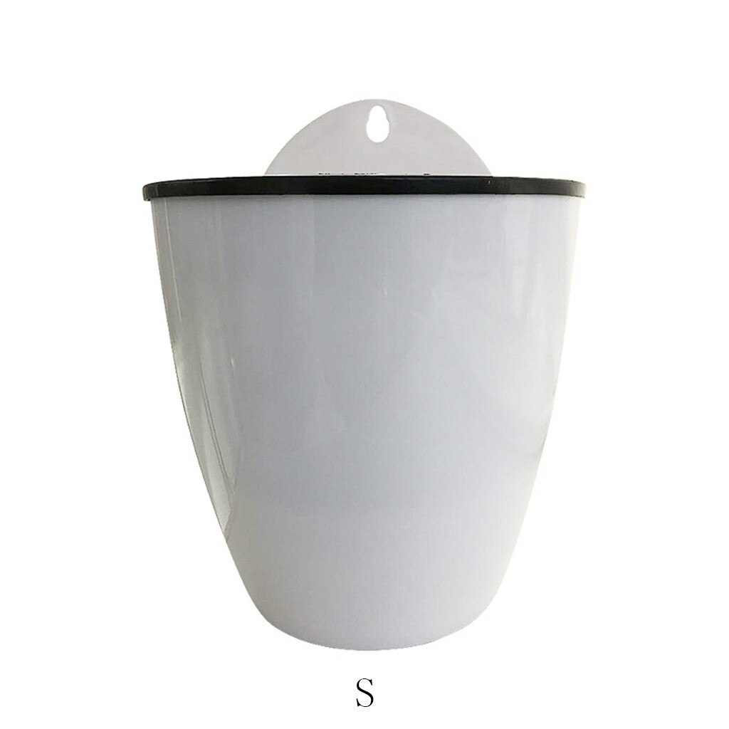Automatic Water Absorption Lazy Flower Pot Water Culture Wall Hanging Basin: S