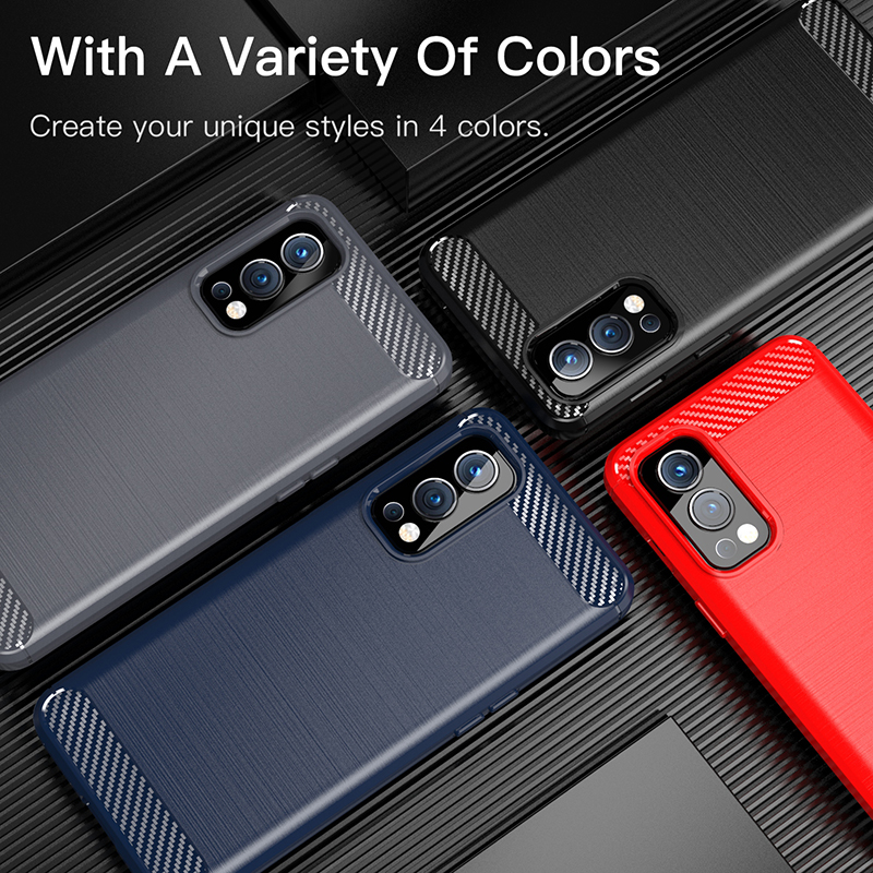 etui OnePlus Nord 2 Nord2 DN2101 DN2103 Gumowa silikonowa osłona z włókna węglowego robić OnePlus Nord 2 5G etui tylne robić Nord 2 Nord2
