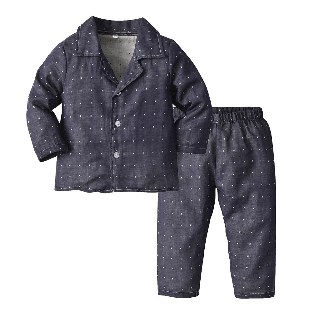 Ensembles de pyjamas pour enfants, filles, garçons, hiver, manches longues, décontracté, pyjamas pour enfants, vêtements pour enfants de 3 à 8 ans: Navy blue / 4T