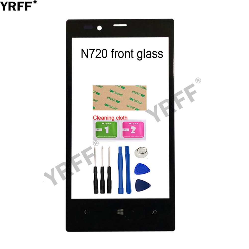 4.3 ''N720 Mobiele (Geen Touch Screen) Outer Glas Voor Nokia Lumia 720 N720 Voor Glas Panel Vervanging