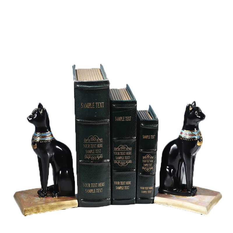 Egyptische Beste Kat God Hars Boekensteunen Decor Vintage Boekenplank Verstelbare Bookstand Desk Organizer Boek Stooper Opbergrek