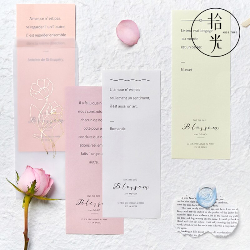 6 Enveloppen 12 Brief Papier Leuke 21*9Cm Transparante Zwavelzuur Envelop Brief Papier Schrijven Papier Briefpapier