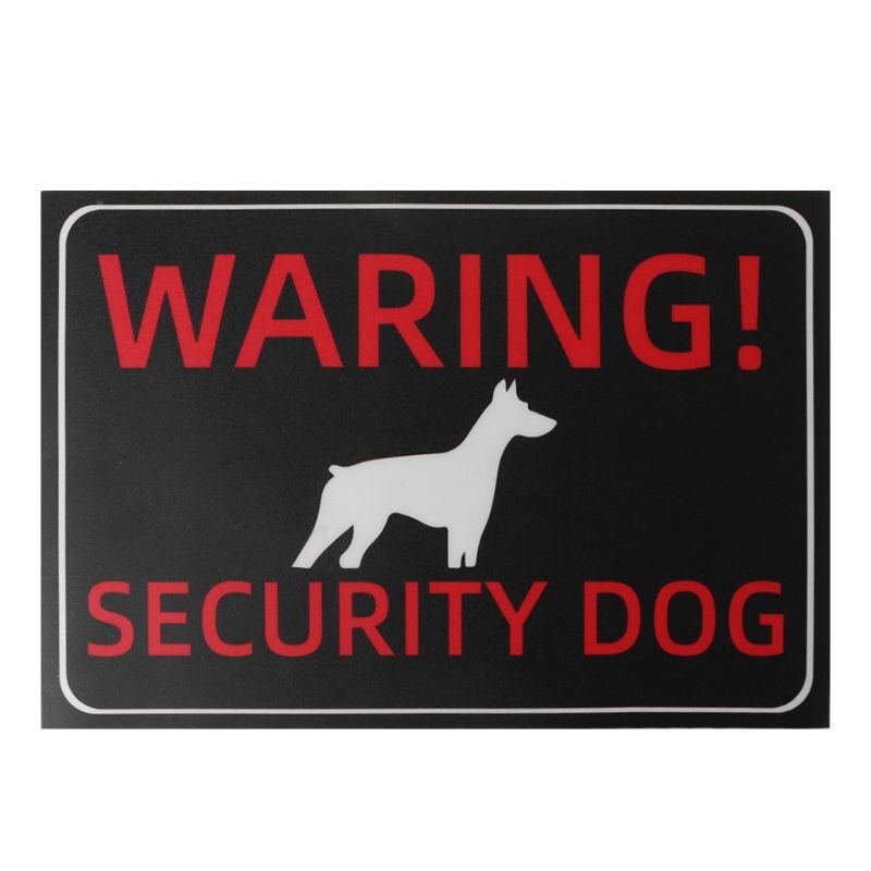 Binnen- en buitenstickers met waarschuwingsbord voor honden, pas op voor honden, hekken en stickers: B