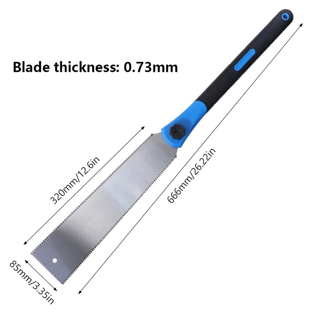 Japanese Style Hand Saw Stainless Plastic Cutting Handheld Trim Saw Woodworking Tool Steel Pull Saw Double Edge Flush Cut Saw
