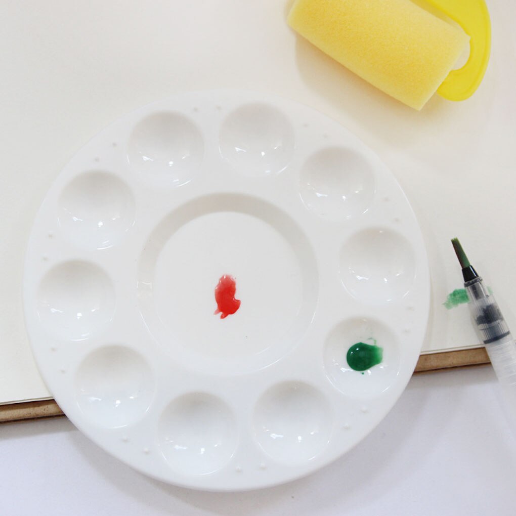 18 Watercolor Plastic Oil Painting Tray Mixing Palette Artist Acrylic Oil Drawing Supply