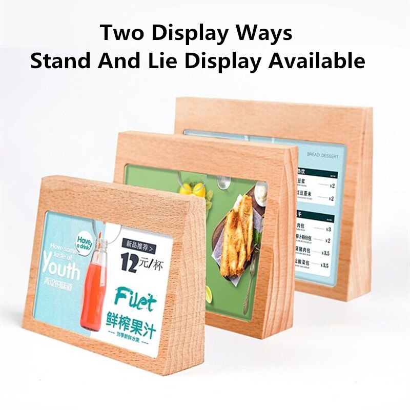 A4 Acrylic Mobile Cellphone Price Tag Holder A4 Beveled Square Sign Holder Phone Advertising Display Stand
