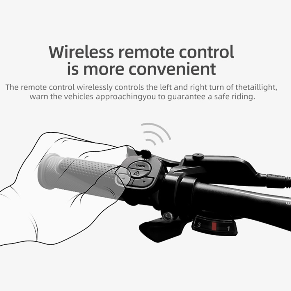 Meilan X5 Fiets Achterlicht Bike Remote Draadloze ... – Grandado